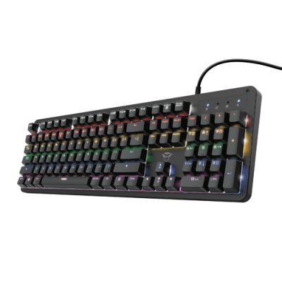 Trust GXT 863 Mazz Tastatur USB QWERTY Holländisch Schwarz
