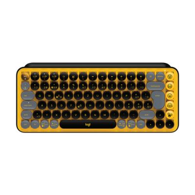 Logitech POP Keys Wireless Mechanical Keyboard With Emoji Keys Tastatur RF Wireless + Bluetooth QWERTZ Schweiz Schwarz, Grau, Gelb