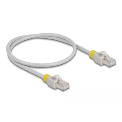 DeLOCK 80117 Netzwerkkabel Grau 0,5 m Cat6a S/FTP (S-STP)