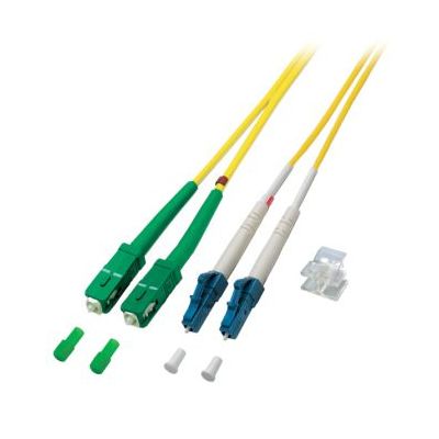 M-Cab 7003433 Glasfaserkabel 7,5 m 2x SC 2x LC OS2 Gelb
