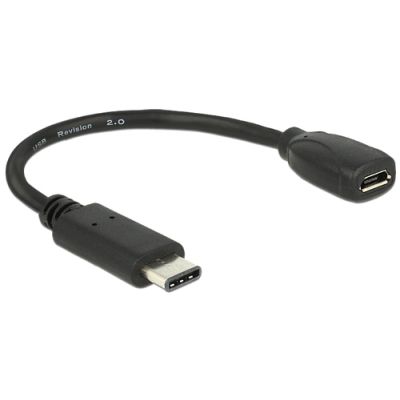DeLOCK 65578 USB Kabel 0,15 m USB 2.0 USB C Micro-USB B Schwarz