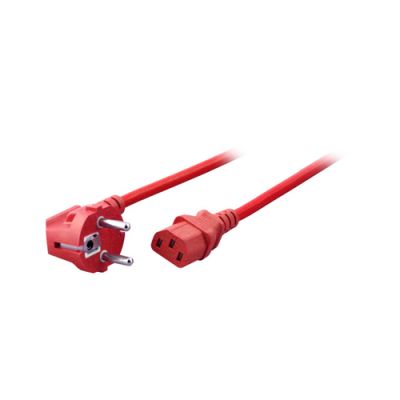 EFB Elektronik EK588RT.1,8 Stromkabel Rot 1,8 m Netzstecker Typ F C13-Koppler