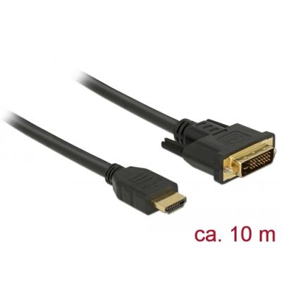 DeLOCK 85657 Videokabel-Adapter 10 m HDMI Typ A (Standard) DVI Schwarz