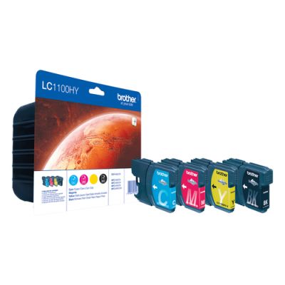 Brother LC1100HYVALBP Druckerpatrone 4 Stück(e) Original Schwarz, Cyan, Magenta, Gelb