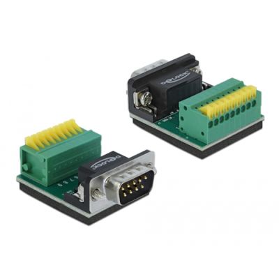 DeLOCK 66321 Drahtverbinder 1 x serial Sub-D 9, 1 x 9 pin Schwarz, Grün, Silber, Gelb