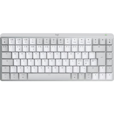 Logitech MX Mini Mechanical for Mac Tastatur Bluetooth QWERTY Dänisch, Finnisch, Norwegisch, Schwedisch Grau, Weiß