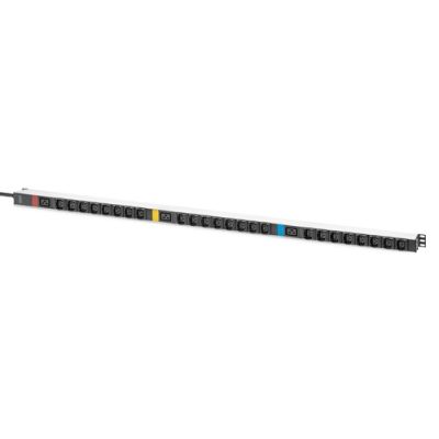 Digitus Basis IT PDU, 3-phasig 16A, 24 x C13, 3 x C19, 3 m Zuleitung, IEC 60309 16 A Stecker