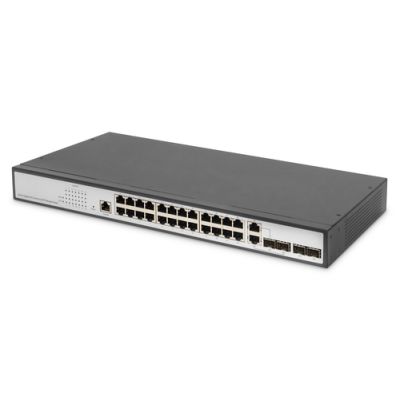 Digitus 24-Port Gigabit Switch, 19 Zoll, Managed, 2 Uplinks