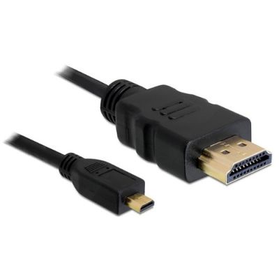 DeLOCK 82661 HDMI-Kabel 1 m HDMI Typ A (Standard) HDMI Typ D (Mikrofon) Schwarz