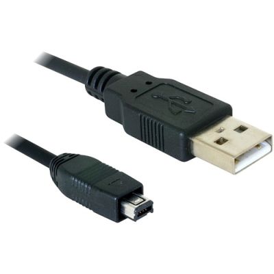DeLOCK USB cable 2.0 mini 4-Pin Hirose 1,5m USB Kabel USB A USB B Schwarz