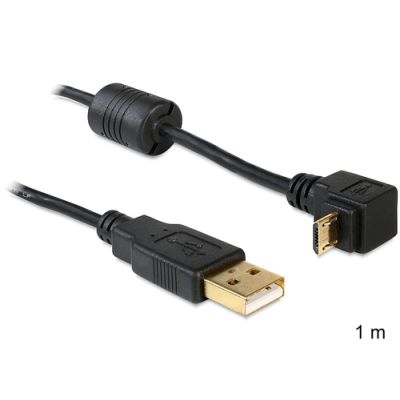 DeLOCK USB2.0 1m USB Kabel USB A Micro-USB B Schwarz