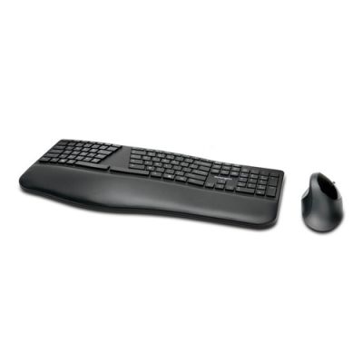 Kensington ProFit Ergo Tastatur Maus enthalten RF Wireless + Bluetooth QWERTY Französisch Schwarz