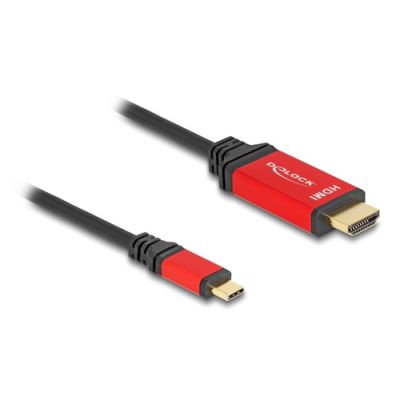 DeLOCK USB Type-C™ zu HDMI Kabel (DP Alt Mode) 8K 60 Hz mit HDR Funktion 3 m rot
