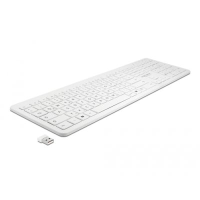 DeLOCK 12014 Tastatur RF Wireless QWERTZ Deutsch Weiß