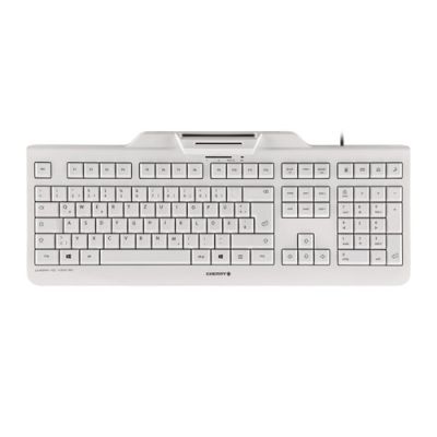 CHERRY KC 1000 SC Tastatur USB AZERTY Belgisch Weiß