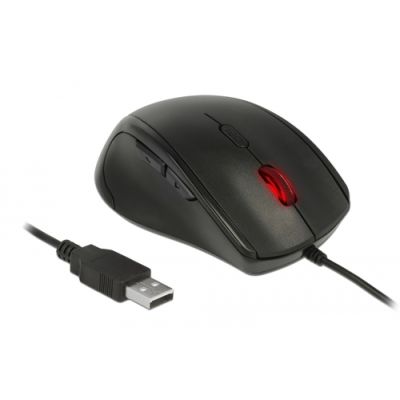 DeLOCK 12548 Maus Linkshändig USB Typ-A Optisch 2400 DPI