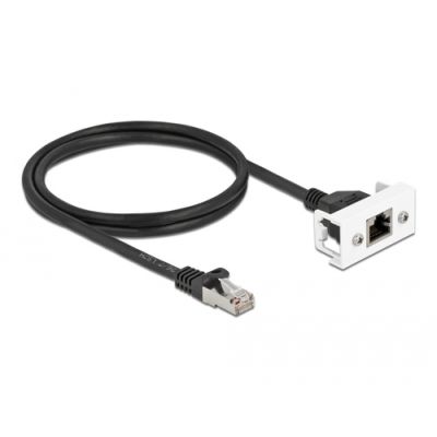 DeLOCK 87111 Netzwerkkabel Schwarz, Weiß 1 m Cat6a S/FTP (S-STP)