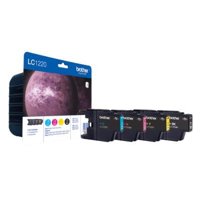 Brother LC1220VALBP Druckerpatrone 4 Stück(e) Original Schwarz, Cyan, Magenta, Gelb