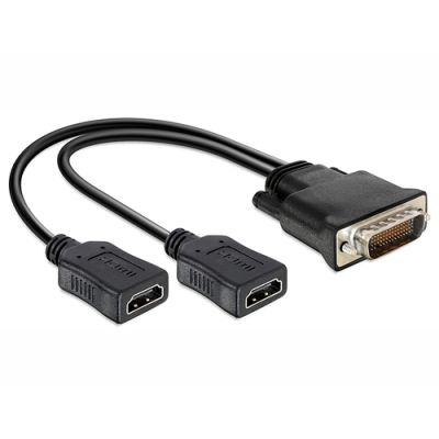 DeLOCK 65280 Videokabel-Adapter 0,25 m DMS 2 x HDMI Schwarz