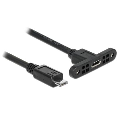DeLOCK 1m, 2xUSB2.0 Micro-B USB Kabel USB 2.0 Micro-USB B Schwarz