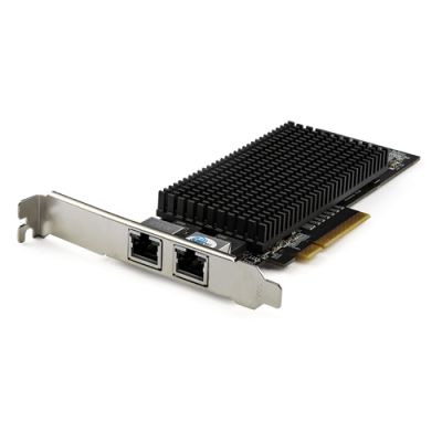 StarTech.com Dual Port 10G PCIe-Netzwerkadapterkarte - Tehuti TN4010 10GBASE-T- und NBASE-T PCI Express-Netzwerkschnittstellenadapter 10/5/2,5/1GbE Multi Gigabit-Ethernet-5 Speed NIC-LAN-Karte