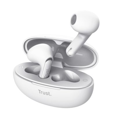 Trust Yavi Kopfhörer True Wireless Stereo (TWS) im Ohr Anrufe/Musik USB Typ-C Bluetooth Weiß