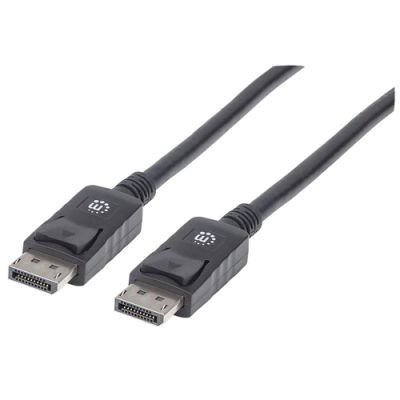 Manhattan 1080p DisplayPort-Kabel, DisplayPort-Stecker auf DisplayPort-Stecker, 2 m, schwarz
