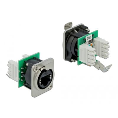 DeLOCK 86515 Drahtverbinder RJ45 - LSA Schwarz, Silber