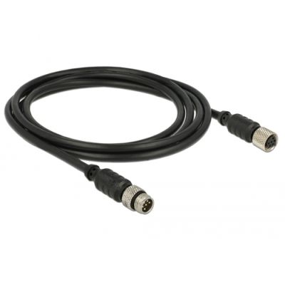 Navilock 62973 Serien-Kabel Schwarz 3 m M8