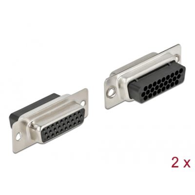 DeLOCK 66724 Drahtverbinder D-Sub HD 26 pin Schwarz, Silber