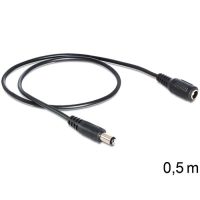 DeLOCK 83290 Stromkabel Schwarz 0,5 m