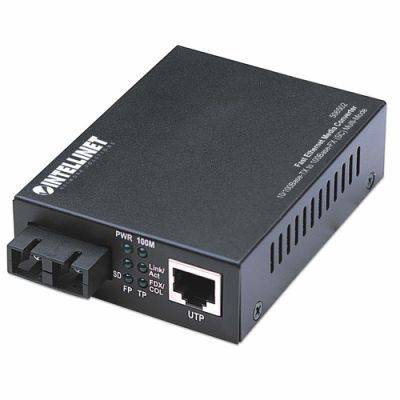 Intellinet Fast Ethernet Medienkonverter, 10/100Base TX auf 100Base-FX (SC) Multimode, 2 km