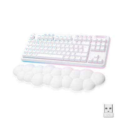 Logitech G G715 Tastatur RF Wireless + Bluetooth QWERTY Spanisch Weiß