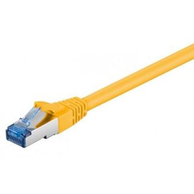 M-Cab CAT6A Netzwerkkabel S-FTP,PIMF, halogenfrei, 10GB, gelb, 5.00m