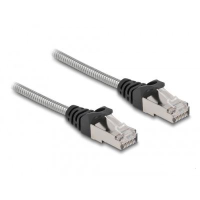 DeLOCK 80249 Netzwerkkabel Schwarz, Silber 1 m Cat6a U/FTP (STP)