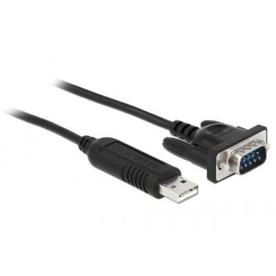 DeLOCK 87741 Serien-Kabel Schwarz 1,8 m USB Typ-A DB-9