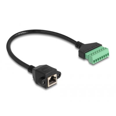 DeLOCK 66054 Netzwerkkabel Schwarz, Grün 0,3 m Cat6 U/UTP (UTP)