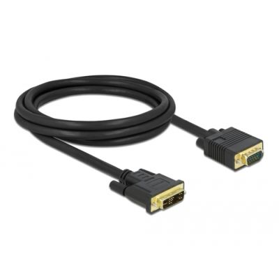 DeLOCK 86749 Videokabel-Adapter 2 m DVI VGA (D-Sub) Schwarz