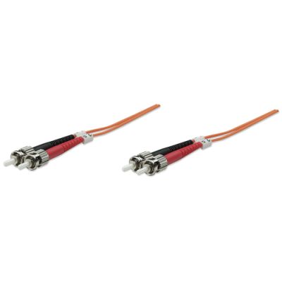 Intellinet Glasfaser LWL-Anschlusskabel, Duplex, Multimode, ST/ST, 62,5/125 µm, OM1, 2 m, orange