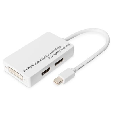 Digitus Mini DisplayPort Adapter / Konverter - Mini DP auf DisplayPort, HDMI + DVI
