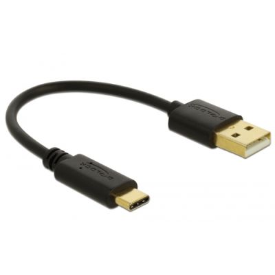 DeLOCK USB Ladekabel Typ-A zu USB Type-C™ 15 cm