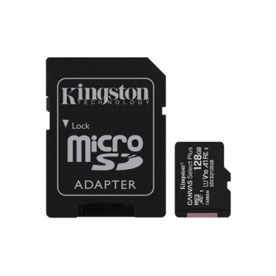 Kingston Technology 128GB micSDXC Canvas Select Plus 100R A1 C10 Speicherkarte + Adapter