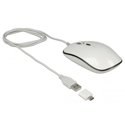 DeLOCK 12532 Maus Beidhändig USB Typ-A Optisch 3200 DPI