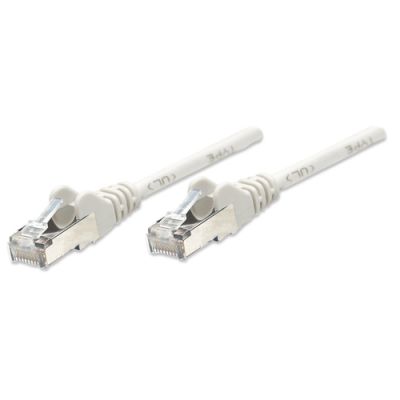 Intellinet Netzwerkkabel, Cat5e, SF/UTP, CCA, Cat5e-kompatibel, RJ45-Stecker/RJ45-Stecker, 1,0 m, grau