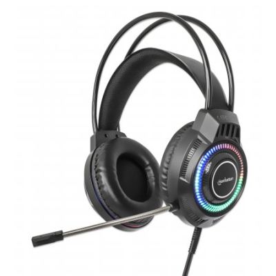 Manhattan 180696 Kopfhörer & Headset Kabelgebunden Kopfband Gaming USB Typ-A Schwarz
