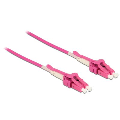 DeLOCK 85133 Glasfaserkabel 2 m LC OM4 Pink