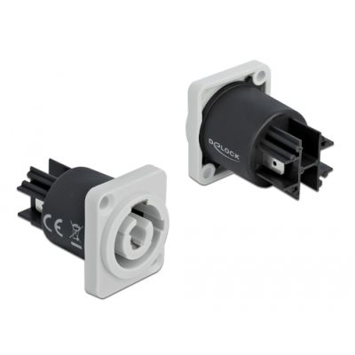 DeLOCK 86522 Drahtverbinder Power Twist B jack/3 x solder connection Grau