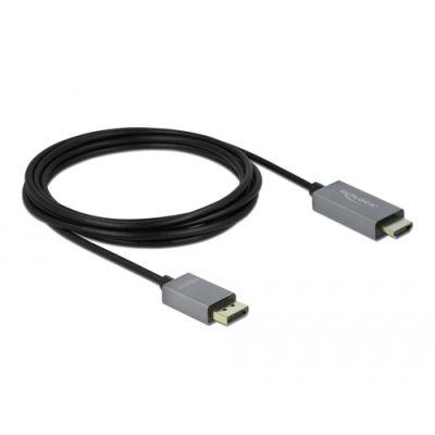 DeLOCK 85930 Videokabel-Adapter 3 m DisplayPort HDMI Schwarz, Grau