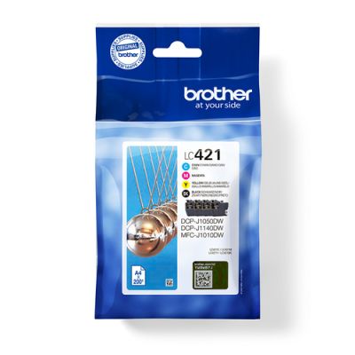 Brother LC421VALDR Druckerpatrone 4 Stück(e) Original Schwarz, Cyan, Magenta, Gelb