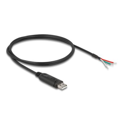 DeLOCK Adapterkabel USB 2.0 Typ-A zu seriell RS-485 3 x offene Kabelenden 1 m USB Kabel